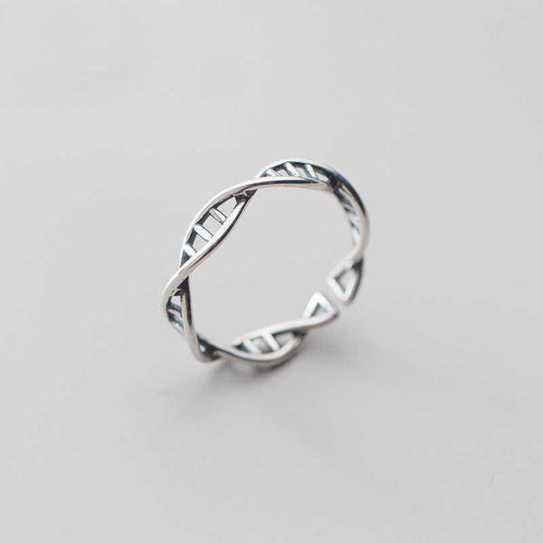 

band rings mloveacc 925 sterling silver dna chemistry molecule rings open adjustable ring double helix minimalist ring for women girls teen