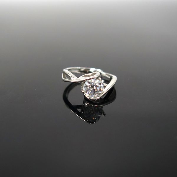 

1 carat d color moissanite diamond wedding ring for women 925 sterling silver finger band fine jewelry with certificate, Slivery;golden