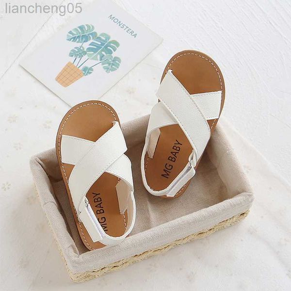 

sandals children's summer boys leather sandals baby shoes kids flat child beach shoes sports soft non-slip casual toddler sandals 2022, Black;red