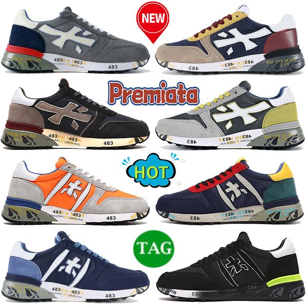 

2023 designer premiata mens running shoes fashion layer leather cowskin mick lander sneaker multi color low outdoor sneakers walking men spo