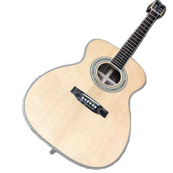 

lvycustom grand om body classic acoustic guitar solid spruce top