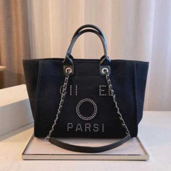 

classics luxury women's handbags beach bags ch brand pearl canvas embroidered women chain packs evening bag small mini handbag large fe