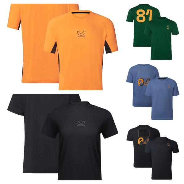 

men's and women's f1 racing suits 2023 new team short-sleeved t-shirt racers with short sleeves customized.