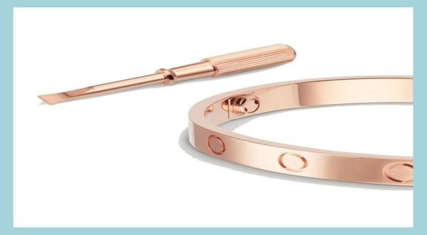 

bangle fashion love bracelets screw bangles designer jewelry luxury jewellery womans wedding rose gold platinum carti bracelet for3520781, Black