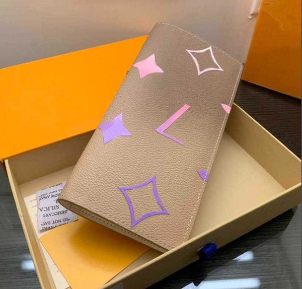 

designers spring in the city wallets purse louiseits luxury fold bags long wallets gradient raised flower bag viutonits genuine leather ladi, Red;black