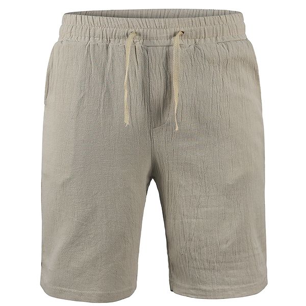 

men's shorts kb men's cotton linen shorts pants male summer breathable solid color linen trousers fitness streetwear s-3xl 230327, White;black
