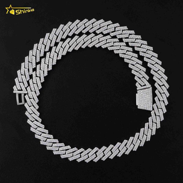

925 sterling silver moissanite cuban chain vvs moissanite gra certificate ice out diamond mens bracelet necklace