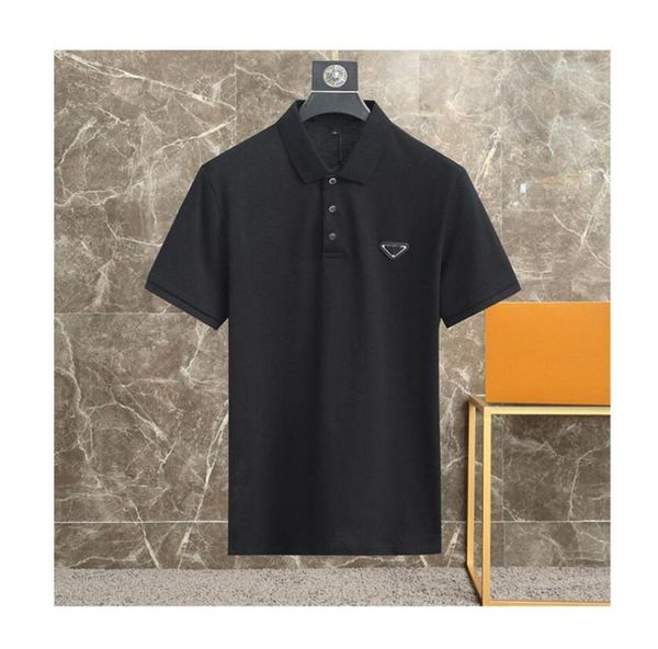 

spring summer man designer men's polos t shirt tees high-end stylist letter cotton v neck men tees woman tshirts luxury casual couple, White;black