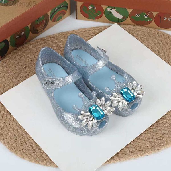 

sandals mini girl's fashion princess soft sole diamond sandals breathable non-slippery jelly beach shoes hmi094 w0327, Black;red
