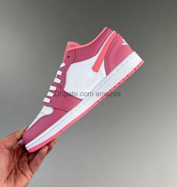 

new 1 low desert berry mens pink white sports shoes 553558-616 womens 553560-616 low sneakers shoes for size eur 36-45