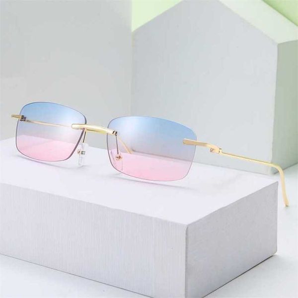 

designer men's and women's beach couple sunglasses 20% off retro men fashion women rimless glasses wholesale eyewear frame gift ga, White;black