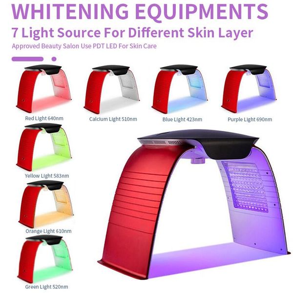 

beauty items portable 7 colors pdt led light therapy acne therapy machine with cold spray face steaming