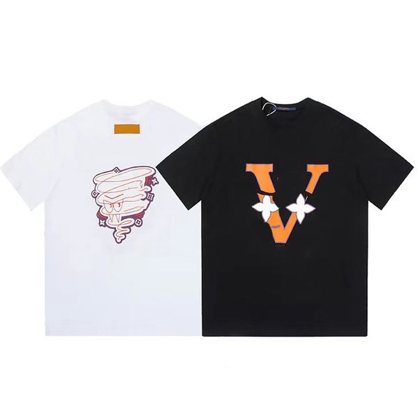 

2023 new men cotton material short sleeve men's sports short sleeve luxury ice cream cotton spandex fabric designer cotton size s-2xl, White;black