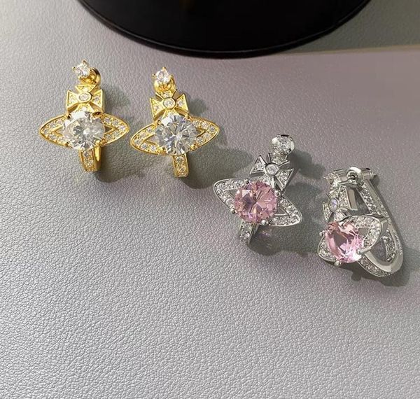 

fashion 18k gold plated stud earring luxury brand designers orbit earring geometric famous women 925 silver crystal rhinestone wed4157433, Golden;silver