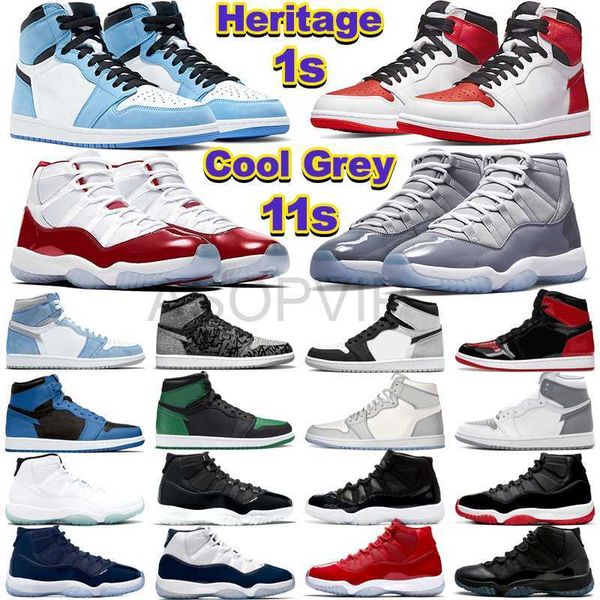 

designer shoes high og 1 basketball shoes 1s men women heritage patent bred university blue pollen 11 11s cool grey cherry bred 72-10 concor