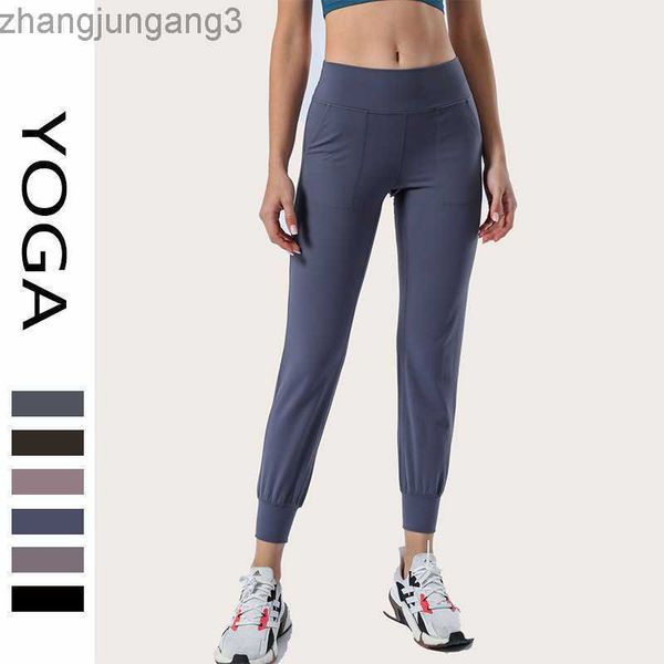 

alos yoga leggings nude skincare slim fit sports crop pants solid color band pockets breathable leggings fitness pants, Black