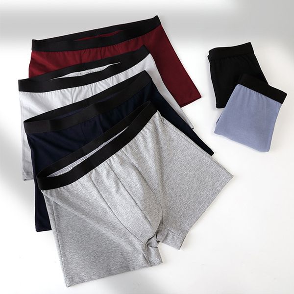 

underpants 4pcs/lot plus size l-5xl boxer male cotton panties men's underwear boxers breathable underpants comfortable boxershorts 2303, Black;white