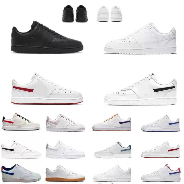 

court vision low mens running shoes triple black white light curry electric purple game royal navy rose pink university red men women traine