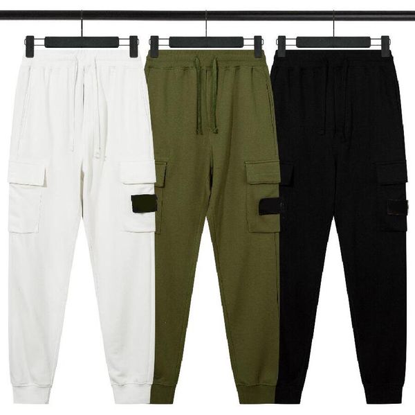 

hip hop designer mens pants fashion badge patches men track pant with letters embroidery jogger pants multi pocket cargo pants sports trouse, Black