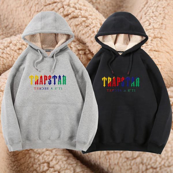 

trapstar men's pullover classic embroidery letters fashion casual fashion brand men's luxury clothing pure cotton simple street pl, Black