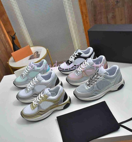 

designer shoes women casual shoes men platform sneakers reflective shoes vintage suede leather trainers patchwork leisure sneaker lace-up pa, Black
