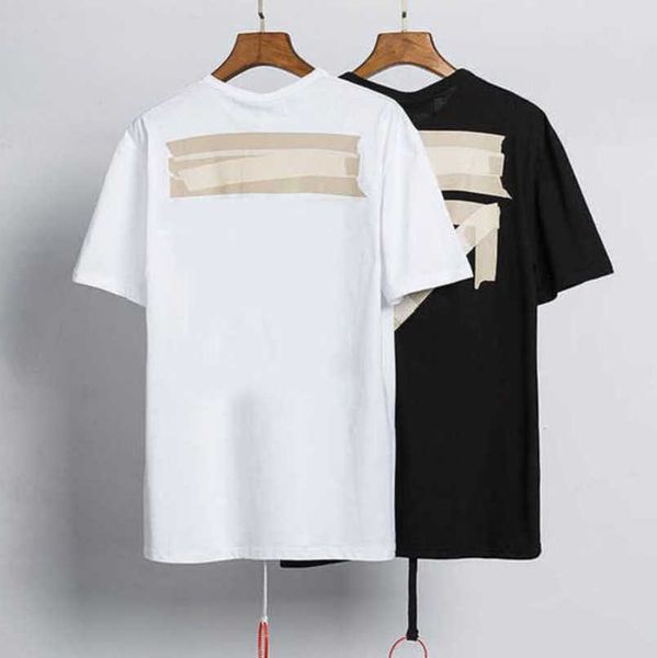 

men's summer luxury t shirt offs back arrow x letters brand designer print women t-shirt casual cotton tees t-shirts hip hop short sle, White;black