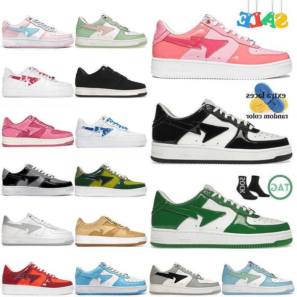 

casual sk8 bapesta shoes grey black bapestas baped sk8 sta color camo combo pink green abc pastel blue suede 2023 with socks platform jjjjou