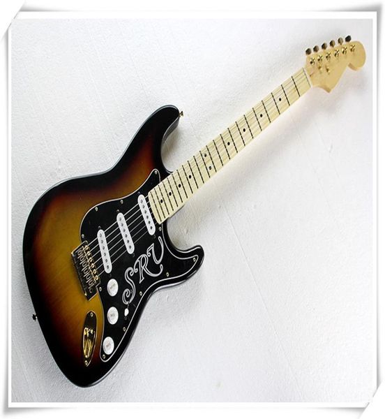 

sss pickups electric guitar with golden hardwaremaple fingerboardblack pickguardcan be customized1004031