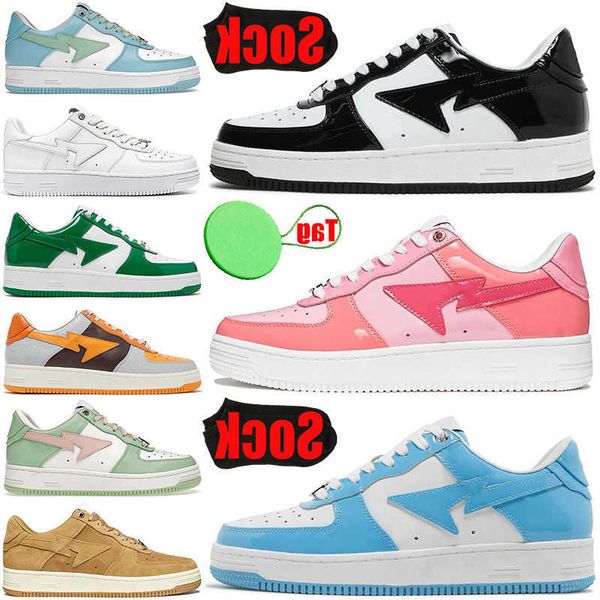 

bapestas sk8 sta low baped designer casual shoes mens womens shoe lows black green camo combo pink plate-forme luxury trainers sports sneake