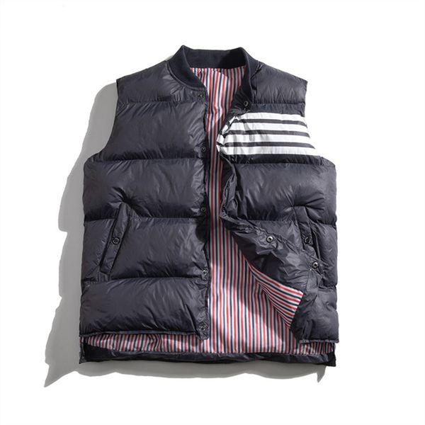 

winter men and women warm solid down vest sleeveless jacket classic feather weskit jackets casual bodywarmer vests coat puffer doudoune homm, Black;white