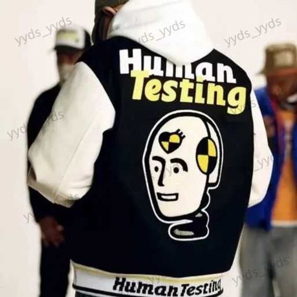 

men's jackets nigo human made rocky robot embroidered baseball jacket for men and women couples fall 2022 new t230327, Black;brown