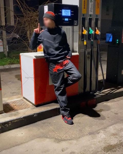 

mens jeans high street fashion jeans mens straight loose wide leg pants y2k high waist showing thin retro women 230327, Blue