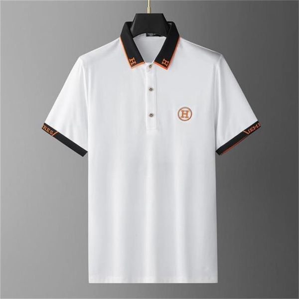 

spring and summer men's designer polos t-shirt high end embroidery letter cotton square neck casual fashion golf summer dress, Black;brown