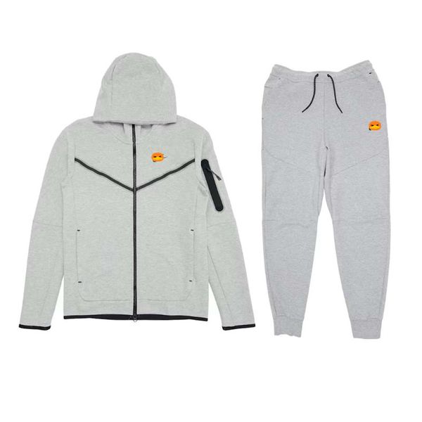 

cu4489-063 tracksuits men suits track suits sportswear tech fleece hoodie joggers set long sleeve tracksuits sweat suit joggers grey sportsw, Gray