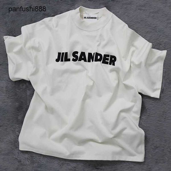 

jill sanders casual sweater j901 tide brand small beauty ins letter print loose fit men's and women's short sleeve high street fas, White;black