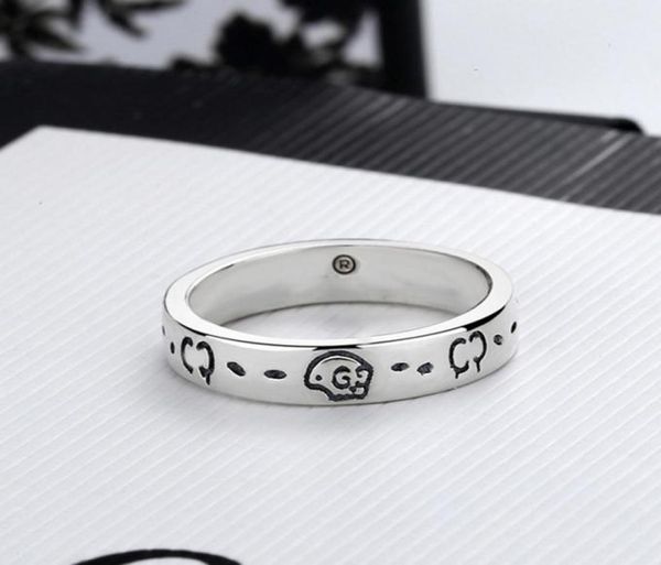 

women men skull letter ring letter finger ring with stamp fashion jewelry accessories size 6789 132368, Silver