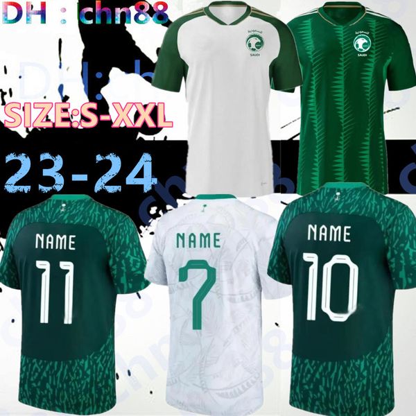 

2023 2024 soccer jerseys saudi arabia soccer jerseys firas salman salem abdulelah saleh fahad world football shirt 22 23 24 national team, Black;yellow