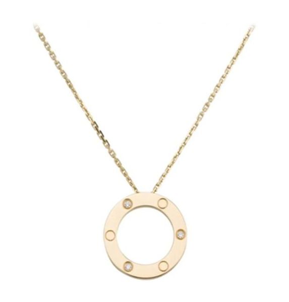 

famous brand jewelry screw love necklace for women girls 316l titanium steel slide pendant neckalce collars collier femme classic 9808117, Silver