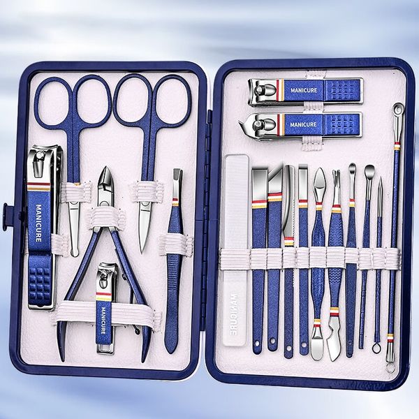 

nail manicure set high-quality 9-19pcsset nail cutter set stainless steel nail clippers set manicure kits scissors makeup beauty tool 230325