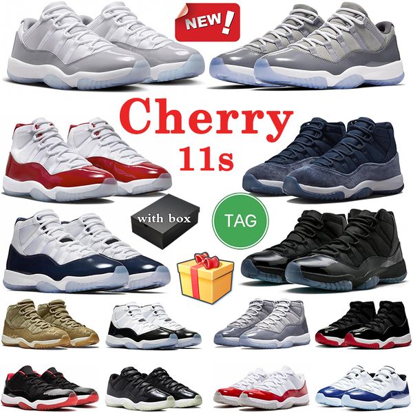 

with box cement grey jumpman 11 basketball shoes cherry 11s midnight navy cool grey space jam gamma blue bright citrus mens trainers women s