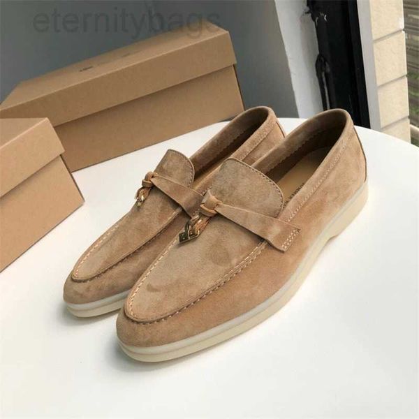 

shoes italy designer loropiana women's shoes 23 autumn style leather lp loafer shoes with soft soles british style and lazy casual shoe, Black