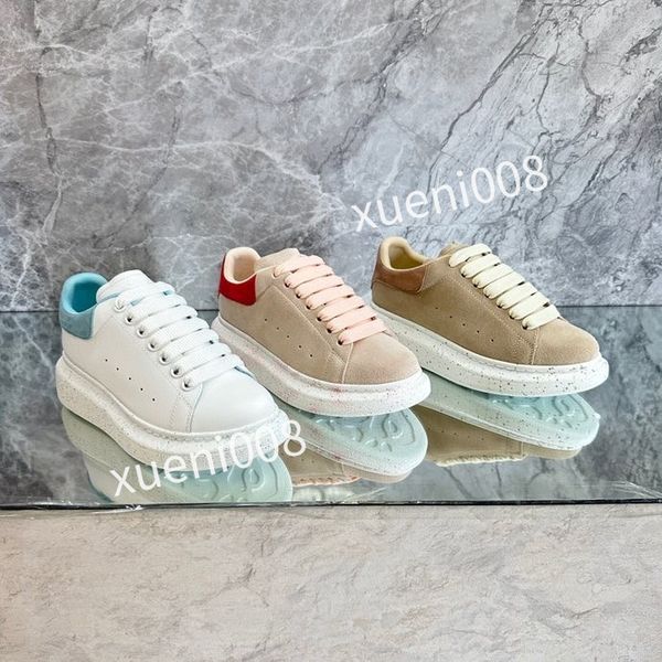 

2023new designer fashion casual shoes womens new mens beige unions black white suede leather platform sneakers camo trainers, Red;white