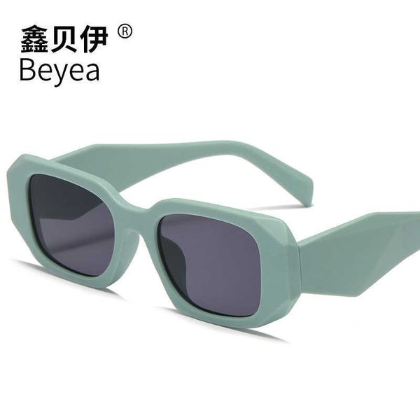 

frames xinbeiyi new 1009 box irregular sunglasses women's daily concave glasses, White;black