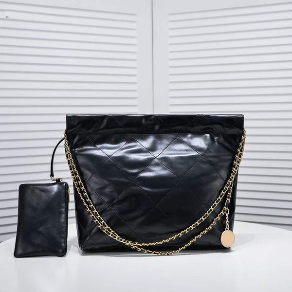 

designer tote bags shopping bag 2pcs genuine leather shoulder white handbags women fashion gold and silver chain crossbody bags wallet with