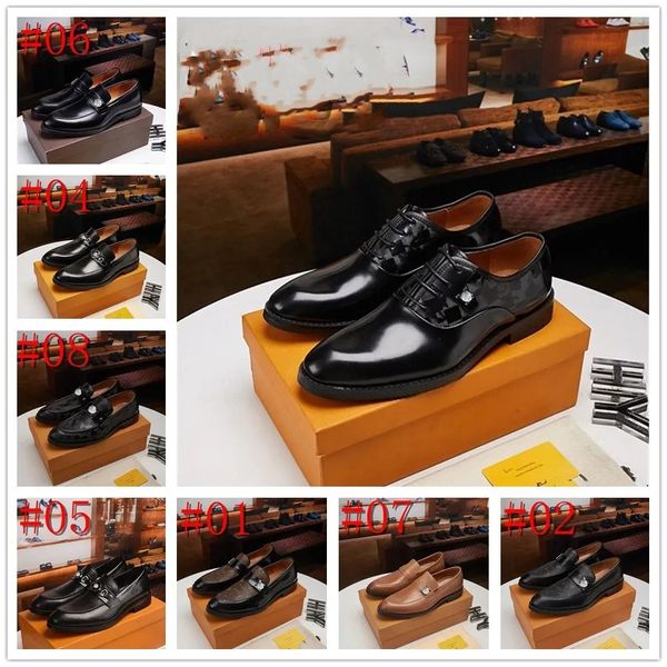 

2023 men luxury dress shoe pleather lace-up low heel buckle strap design fashion casual brogue shoes zapatos de hombre size 38-46, Black