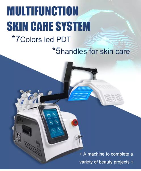 

multifunction 6 in 1 aqua oxygen jet peeling skin rejuvenation 7 color led light therapy skin whitening machine