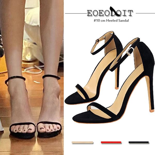 

sandals 10cm 8cm heeled sandals women high heels sandal charming stilettos summer shoes wedding party pumps classic black sandals 230327