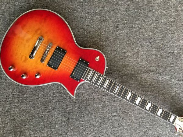 

electric guitar, cherry quilted maple chrome hardwares mahogany body, rosewood fingerboard,