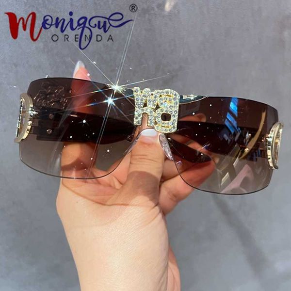 

luxury punk sports sunglasses women brand designer wang letter y2k one piece sun glasses men goggle fashion shades uv400230328