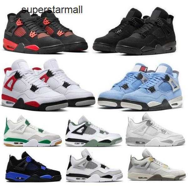

red thunder basketball shoes jumpman 4 4s cement military black cat pine green pn dust oreo 2023 men women trainers sneakers
